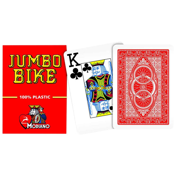 Modiano Jumbo Bike Red Poker Cards