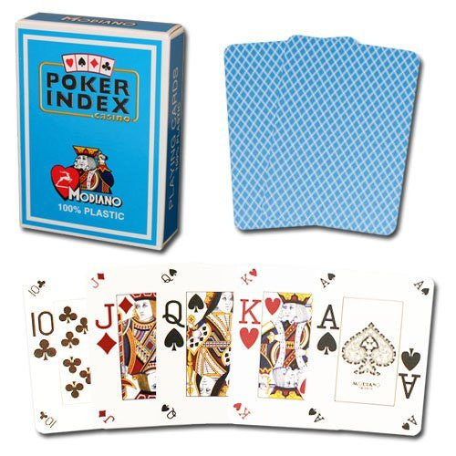 Modiano Poker Index Light Blue Cards