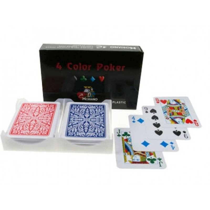Modiano Club 4 Colour 2 Deck Poker Card Set