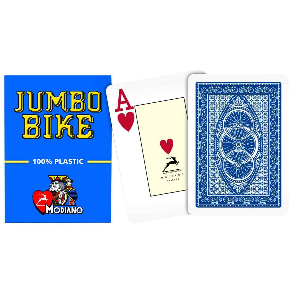 Modiano Jumbo Bike Blue Poker Cards