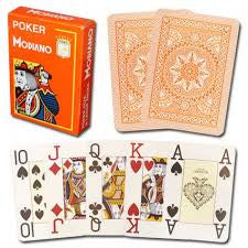 Modiano Jumbo Index Orange Poker Cards
