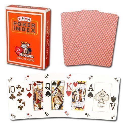 Modiano Poker Index Orange Cards