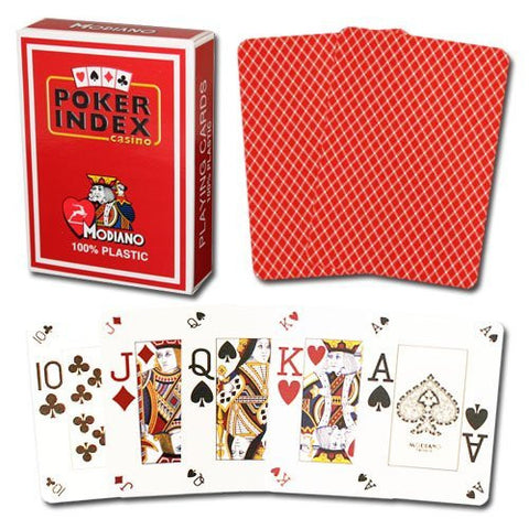 Modiano Poker Index Red Cards