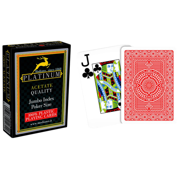 Modiano Platinum Red Poker Cards